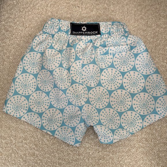 Snapper Rock Blue White Pattern Swim Shorts Trunks 3/6M - Picture 6 of 7
